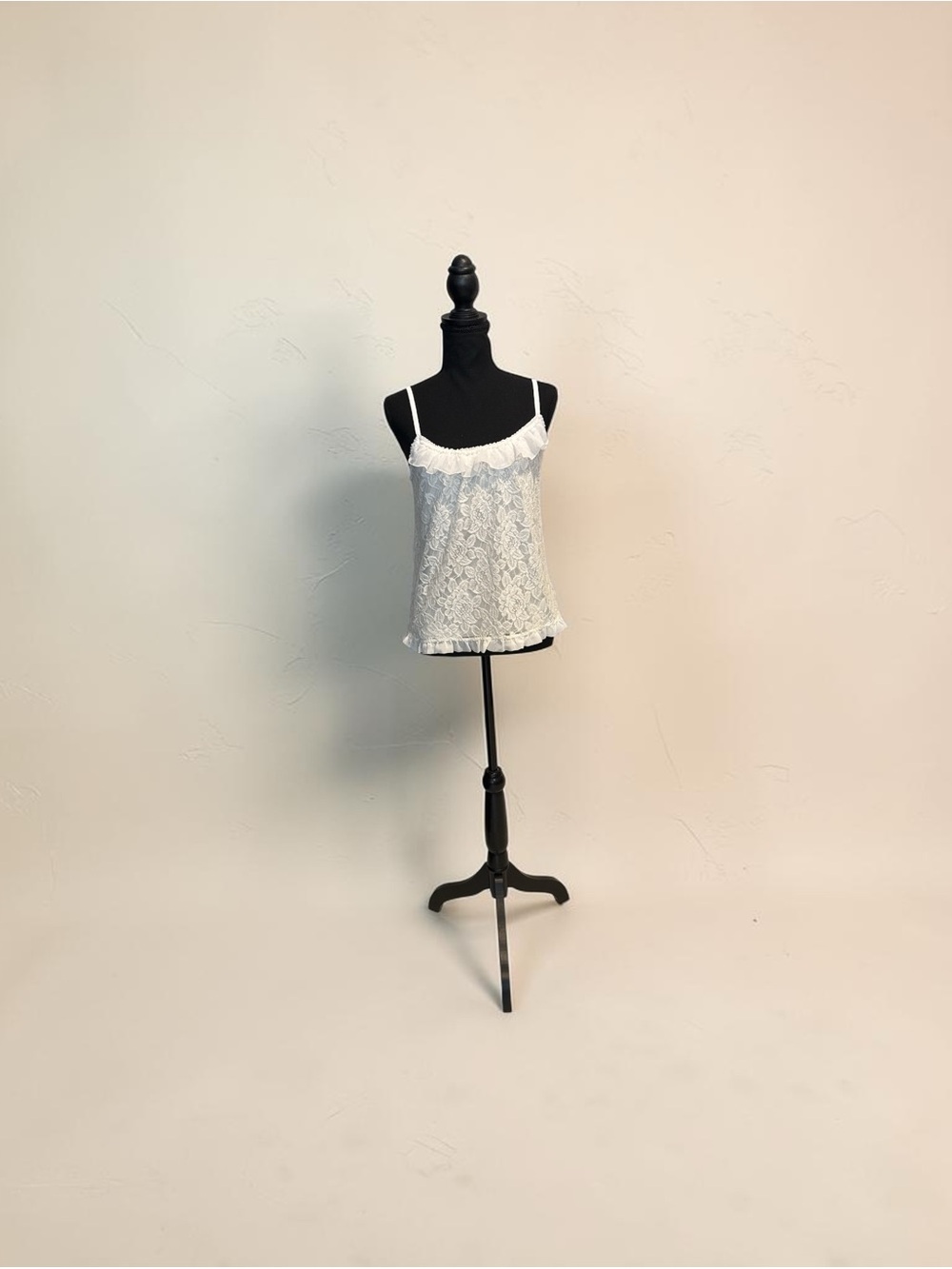 Gilly Hicks White Lace Ruffle Camisole